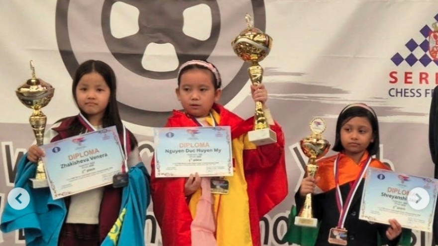 Vietnam takes gold at FIDE World Youth Under-8 Girls Rapid 2026